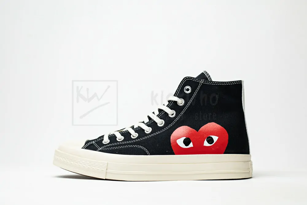 cdg play x converse 1970s bigger by a yard high help black 150204c