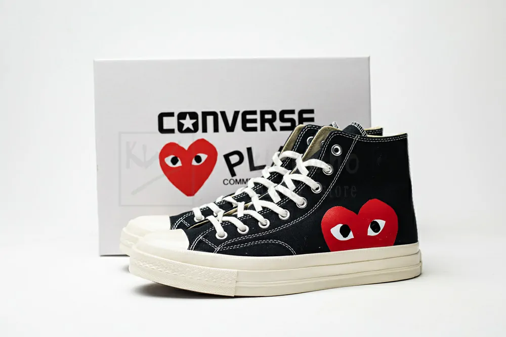 cdg play x converse 1970s bigger by a yard high help black 150204c