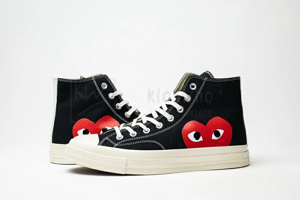 cdg play x converse 1970s bigger by a yard high help black 150204c