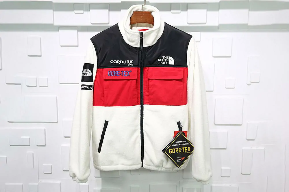 tnf sup polar fleece jacket white