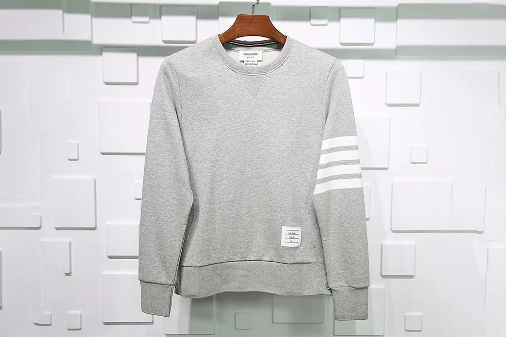 thom browne crewneck light grey size runs small